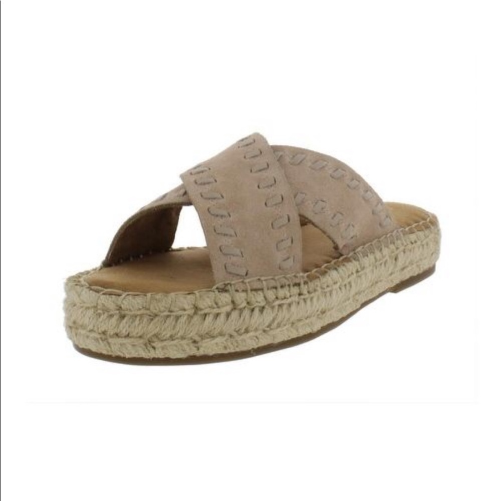 Aerosoles rose gold espadrilles platform sandals